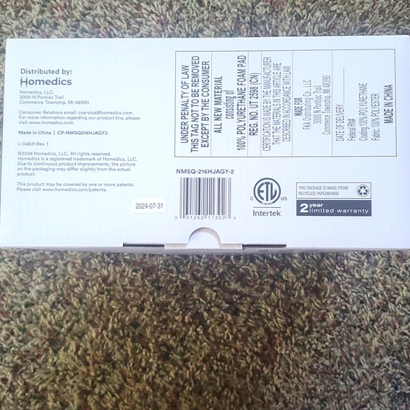 Homedics vibration neck massager with heat - Picture 2 of 3